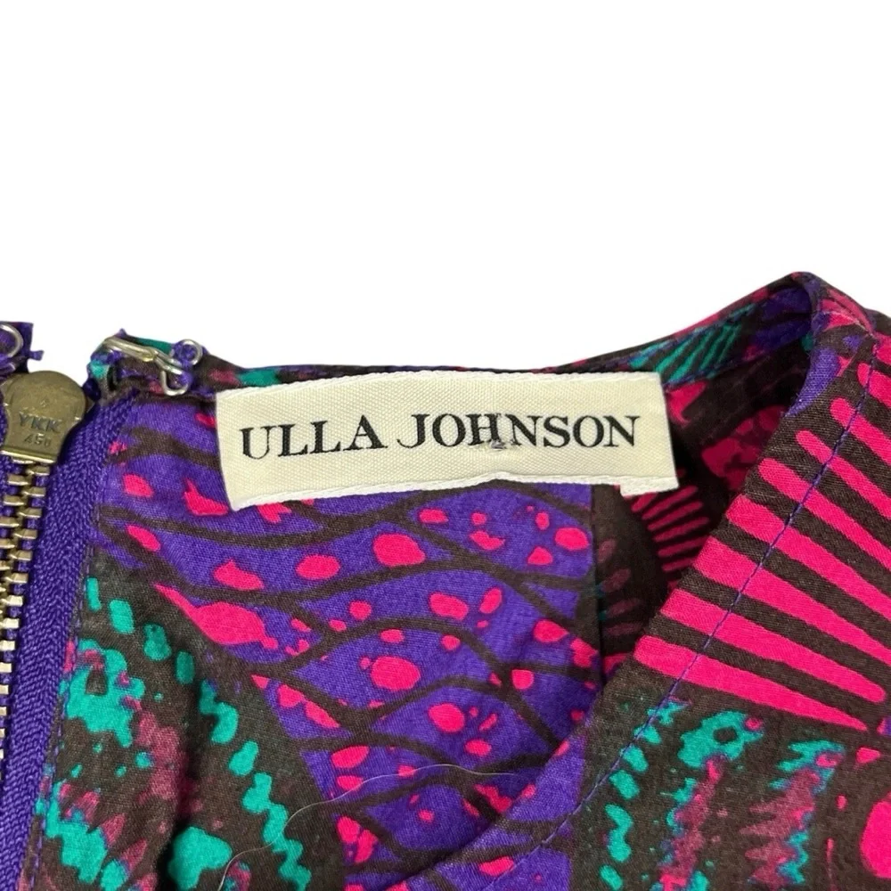 Ulla Johnson Top Puff Sleeve Romantic Art Print Etta Blouse Womens Size 4
